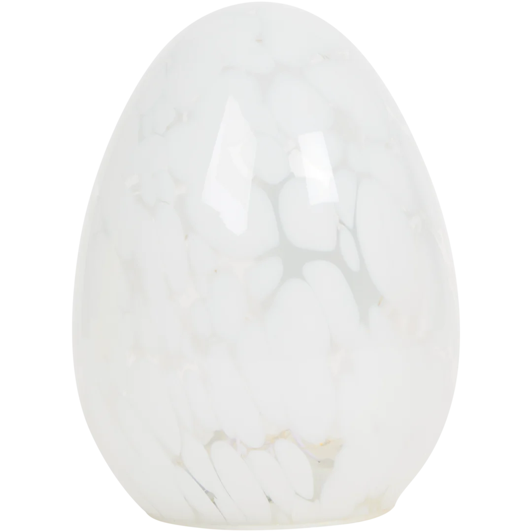 Uovo di vetro decorativo con luce 4