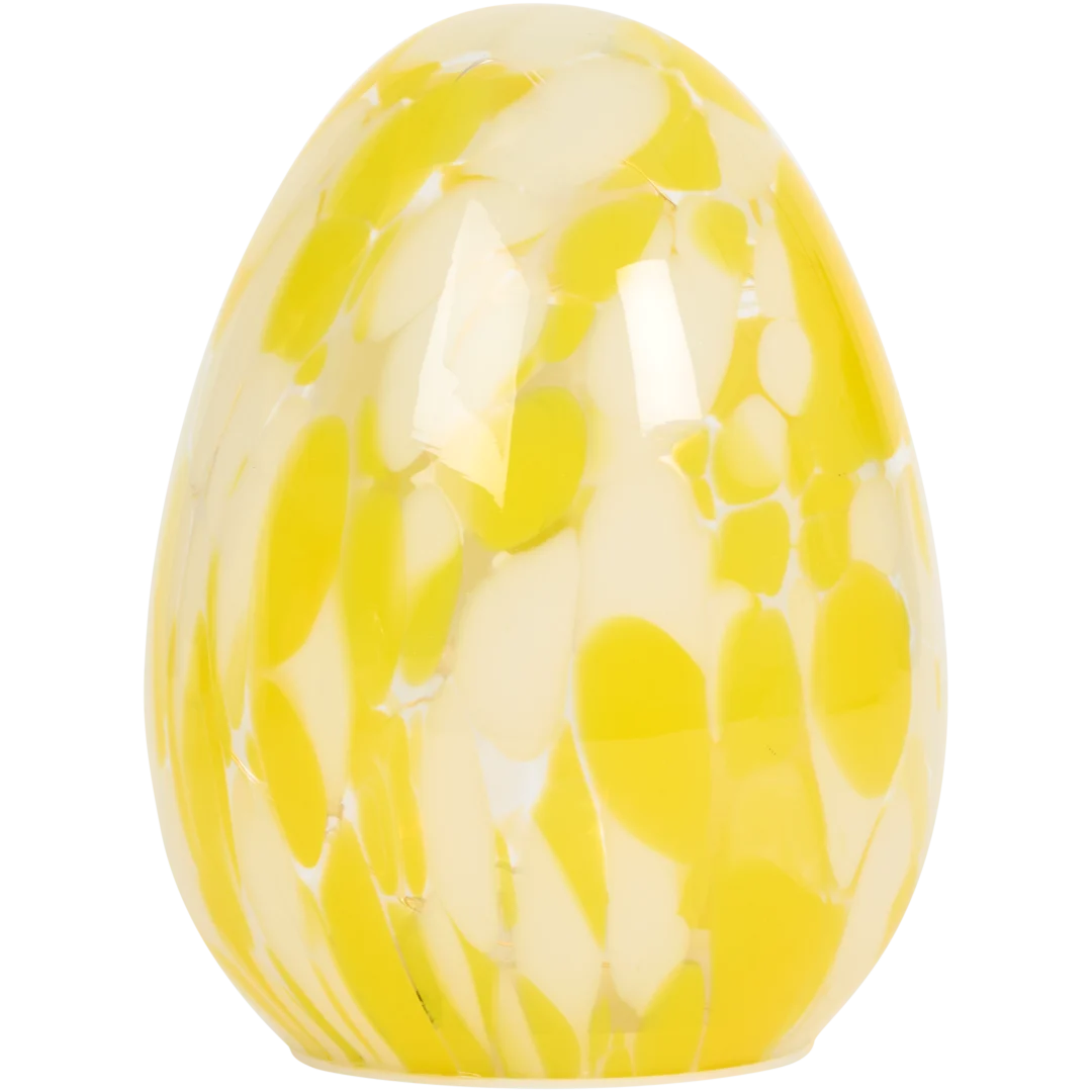 Uovo di vetro decorativo con luce 1