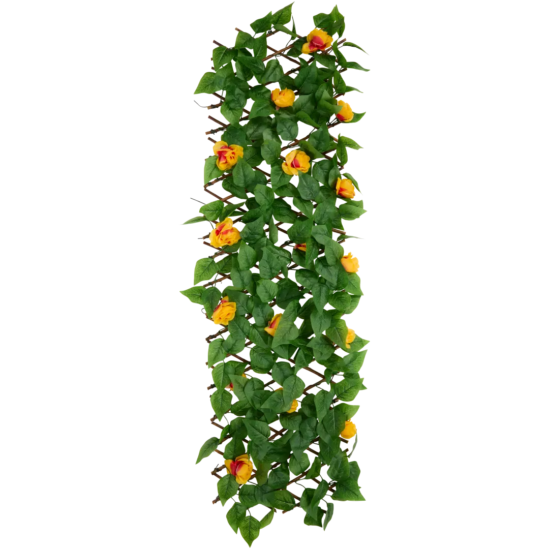 Gard viu artificial extensibil cu trandafiri 2