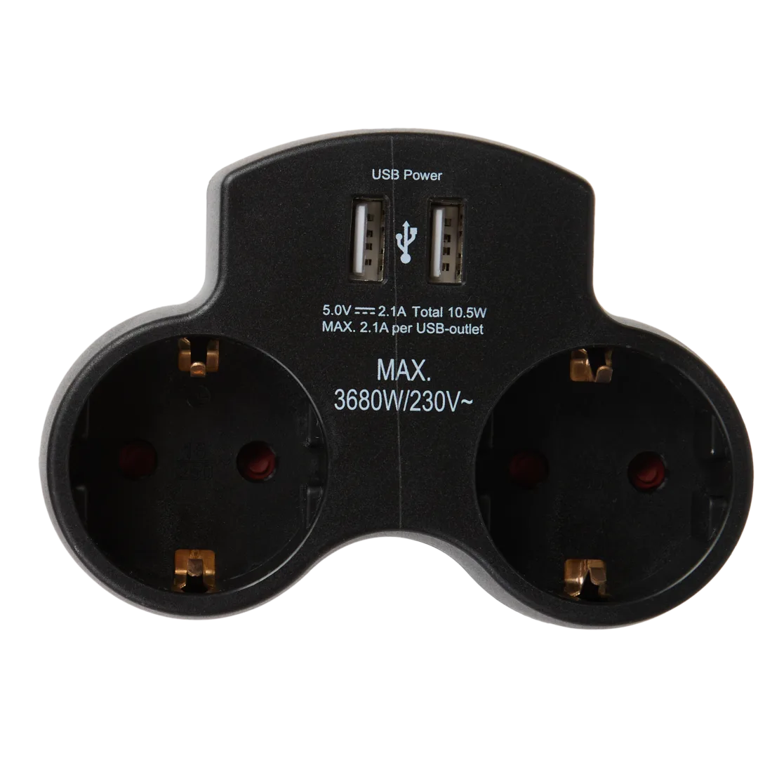 Pro-max dubbele wandstekker 1