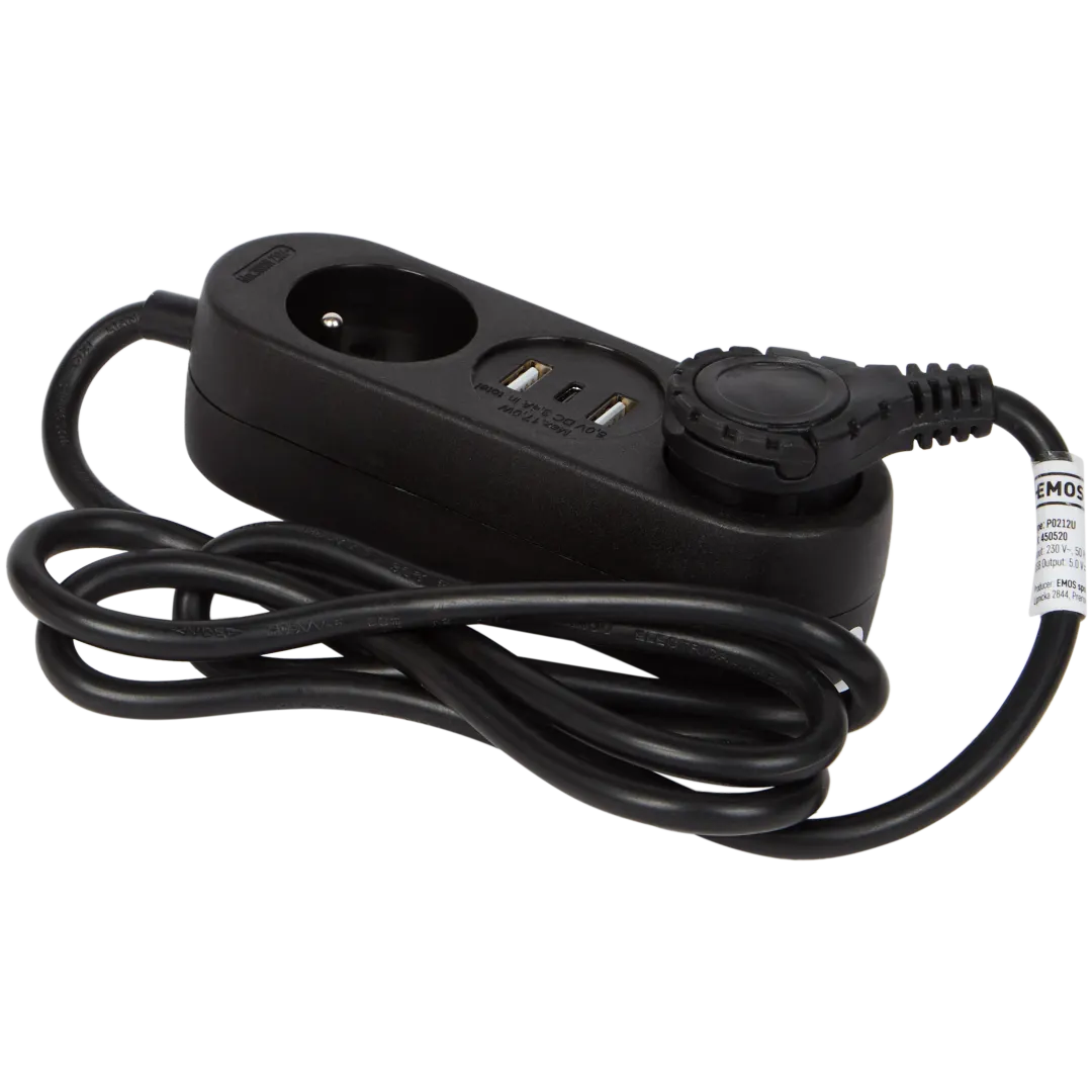 Listwa zasilająca z portami USB Emos 1