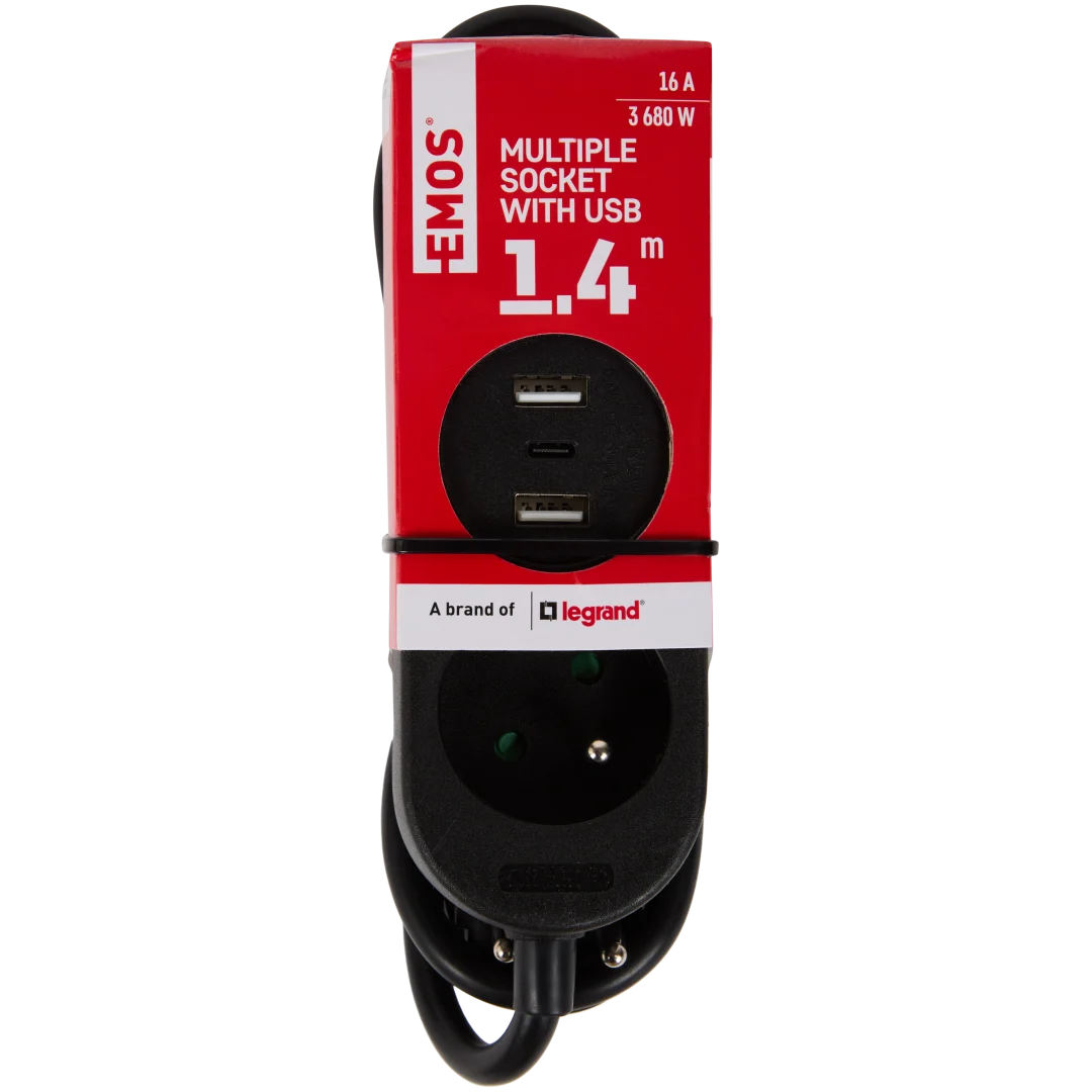 Listwa zasilająca z portami USB Emos 2