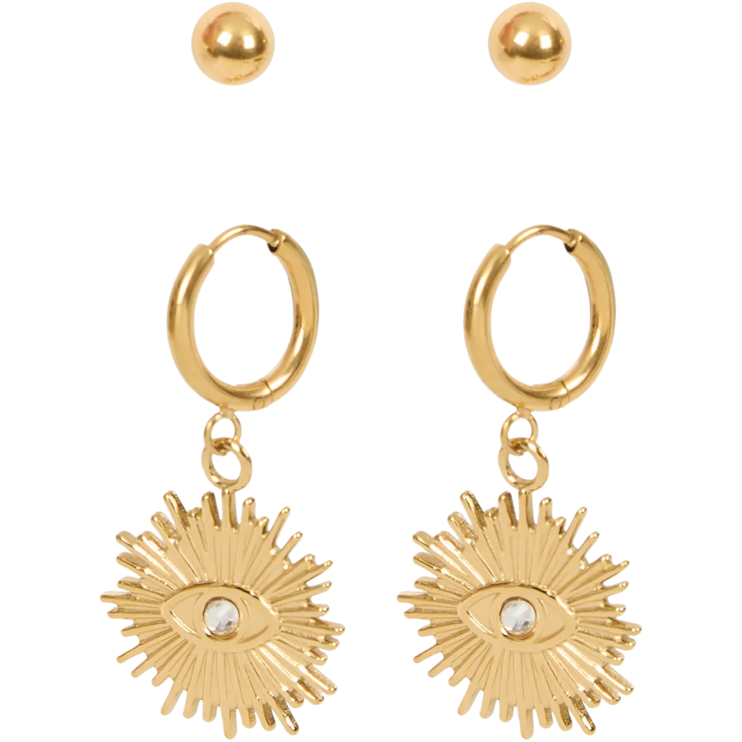 Orecchini dorati in acciaio inox 4