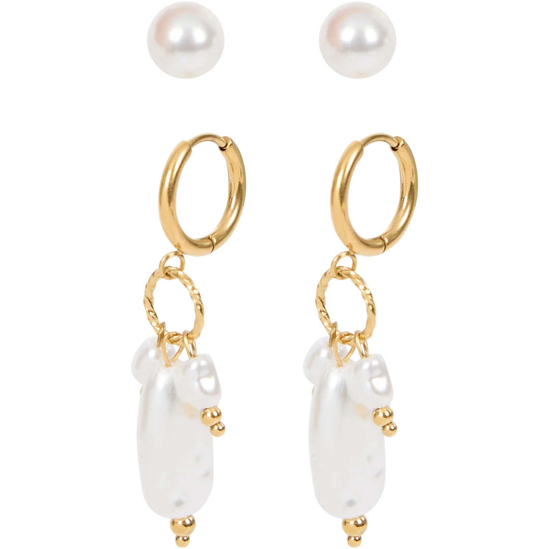 Orecchini dorati in acciaio inox 3