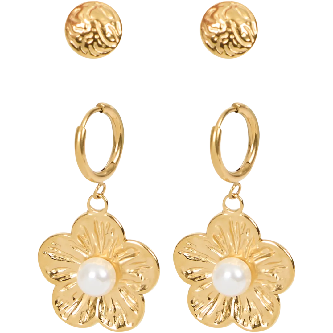 Orecchini dorati in acciaio inox 2