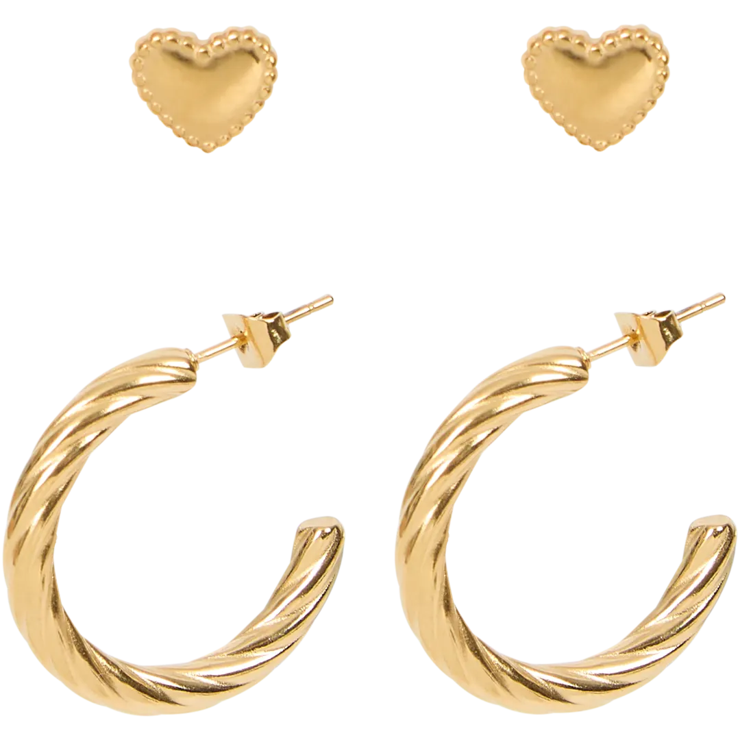 Orecchini dorati in acciaio inox 1