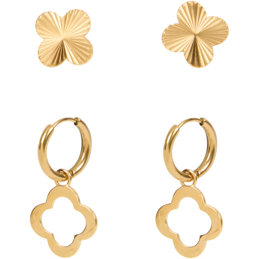 Orecchini dorati in acciaio inox 5