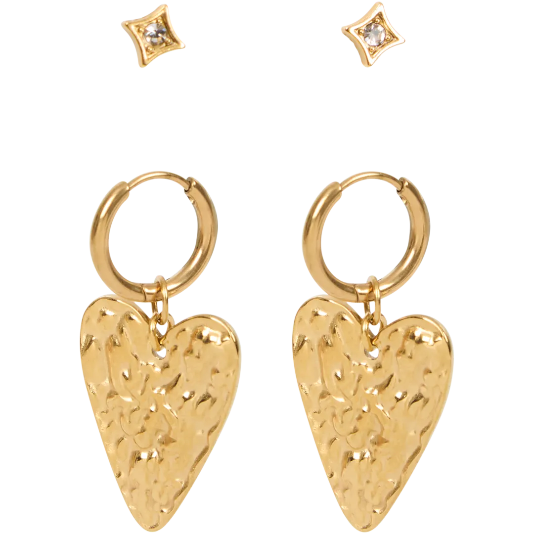 Orecchini dorati in acciaio inox 6