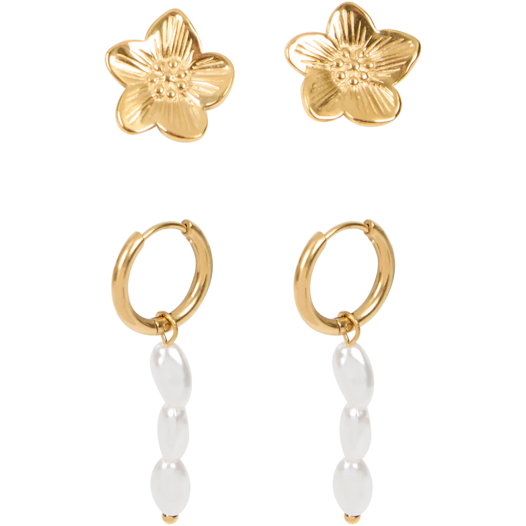 Orecchini dorati in acciaio inox 7