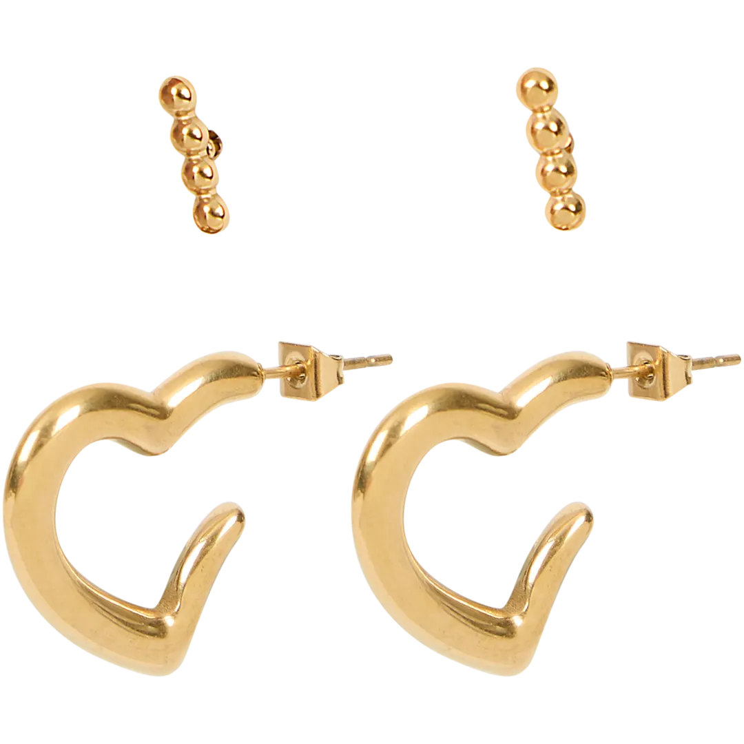 Orecchini dorati in acciaio inox 8