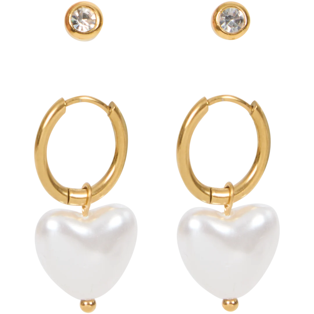 Orecchini dorati in acciaio inox 9