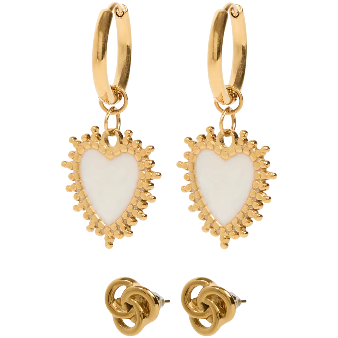 Pendientes de oro de acero inoxidable