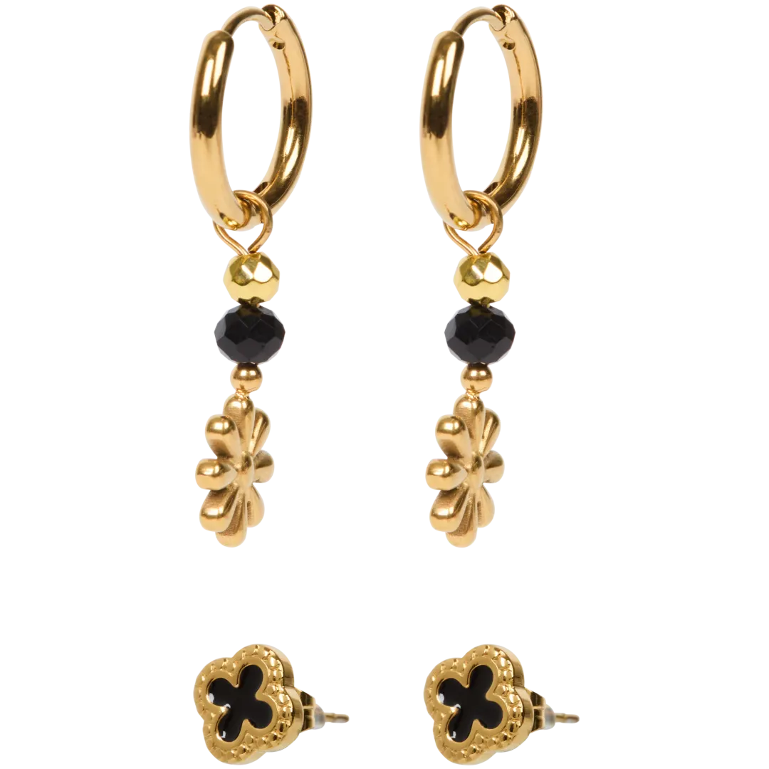 Pendientes de oro de acero inoxidable