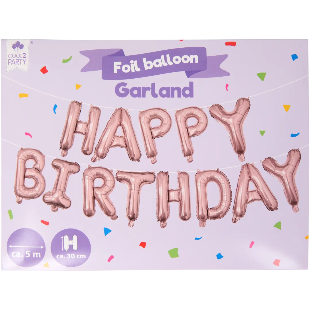Girlanda z fóliových balónov Cool2Party Happy Birthday 3