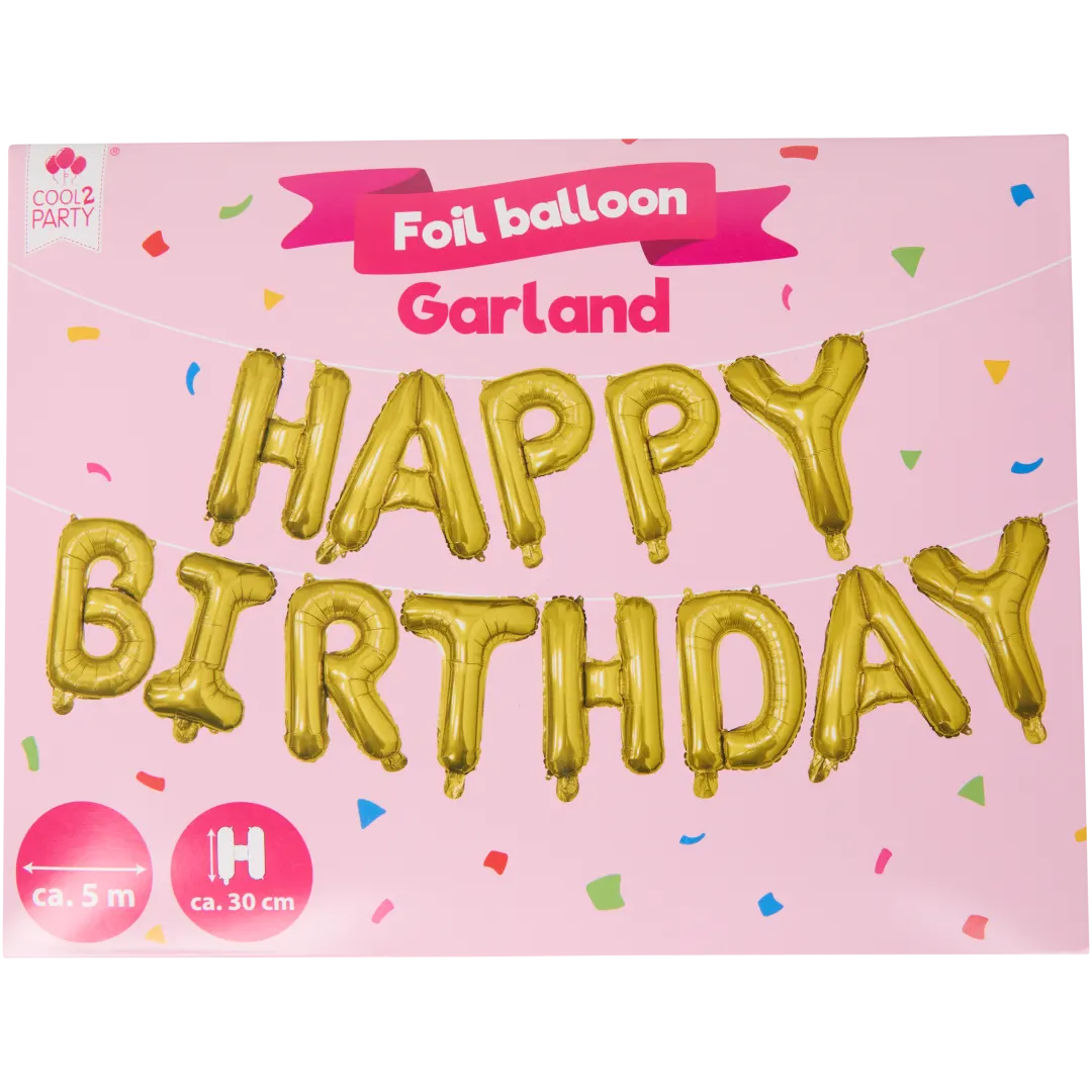 Girlanda z fóliových balónov Cool2Party Happy Birthday 2