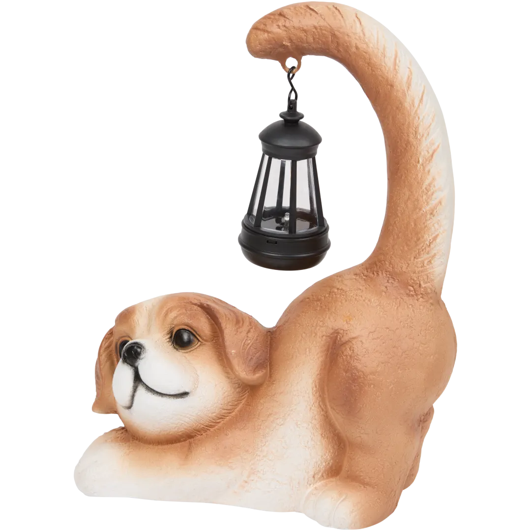 Figura de jardim com lâmpada solar 2