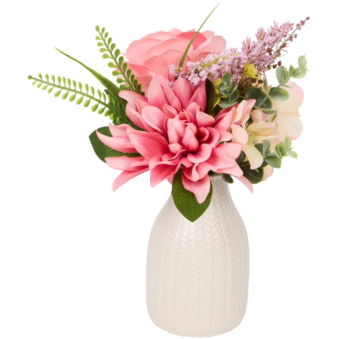 Bouquet sintetico in vaso