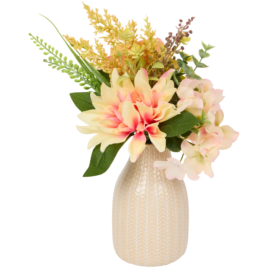 Bouquet sintetico in vaso