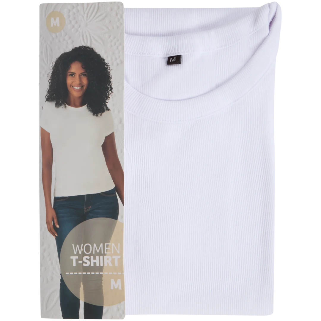 T-shirt z prążkowanego materiału 4