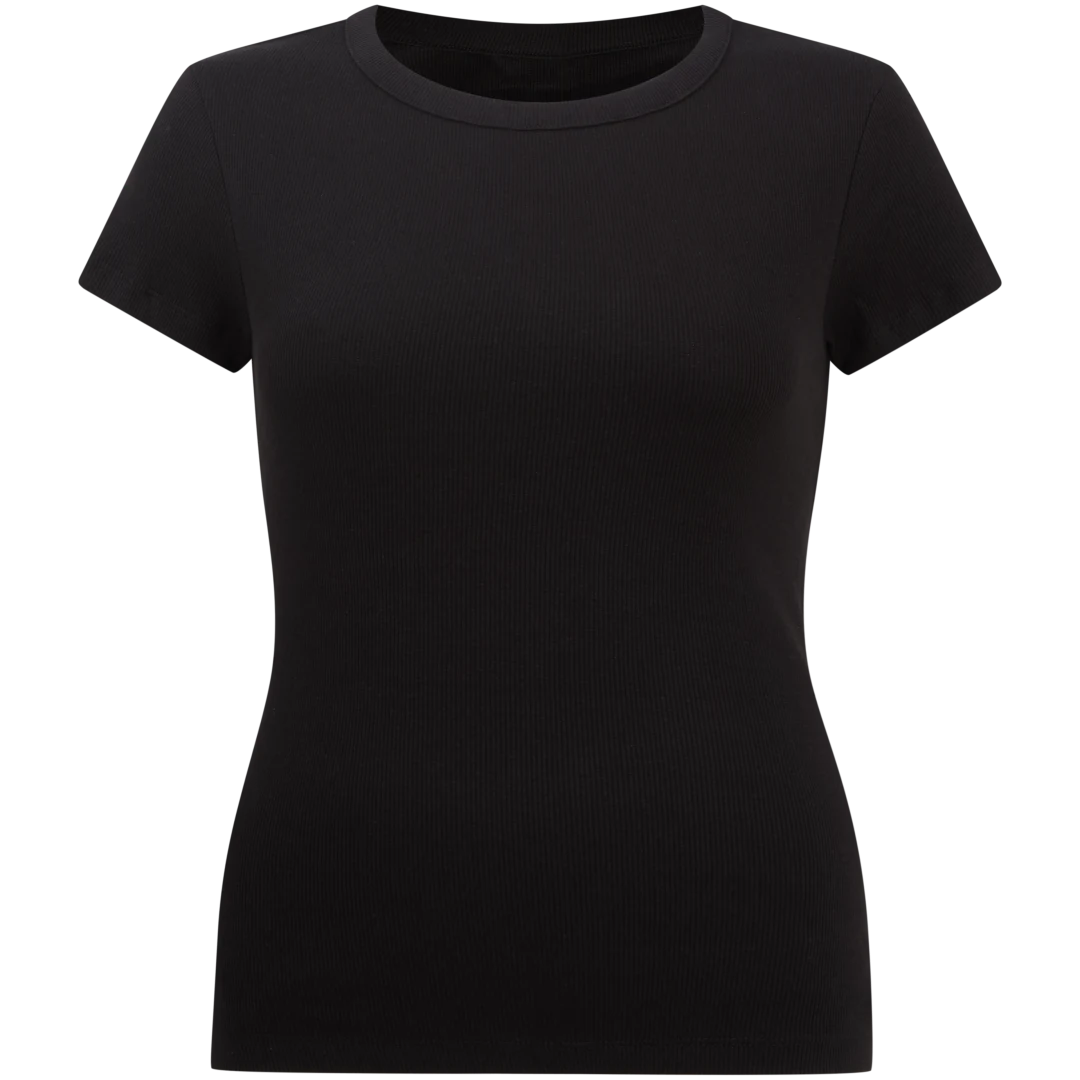 T-shirt z prążkowanego materiału 2