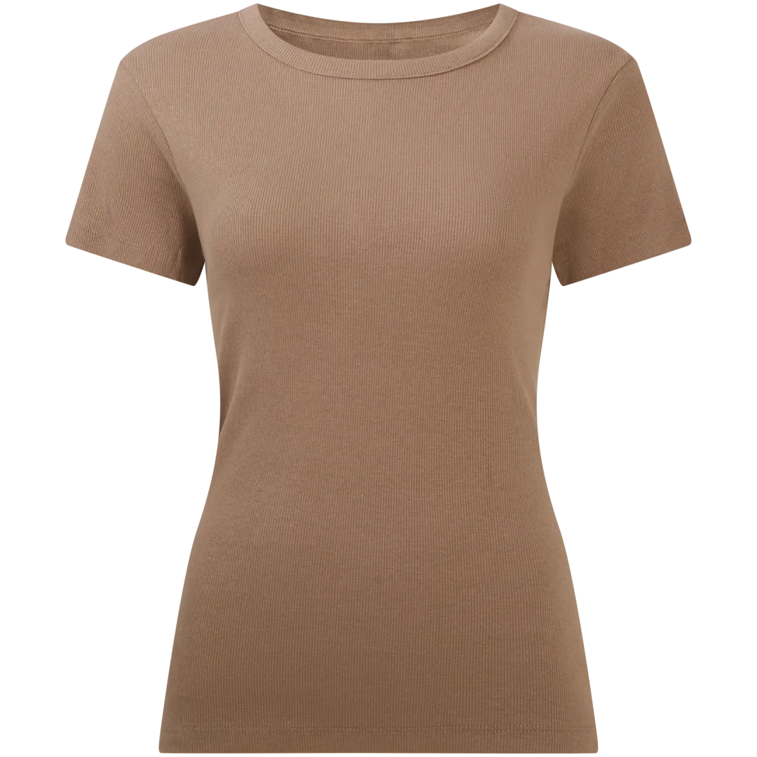 T-shirt z prążkowanego materiału 1