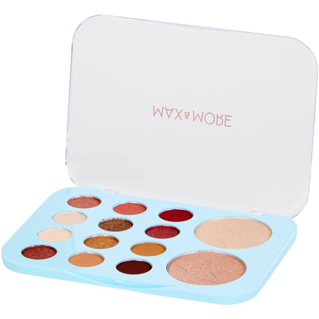 Paleta rozświetlaczy i cieni do powiek Max & More