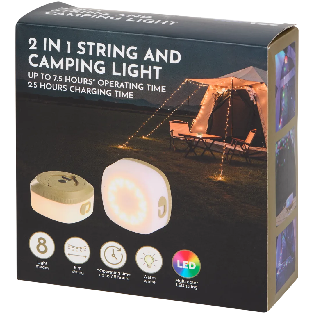Froyak 2-in-1 Campingleuchte und Lichterkette