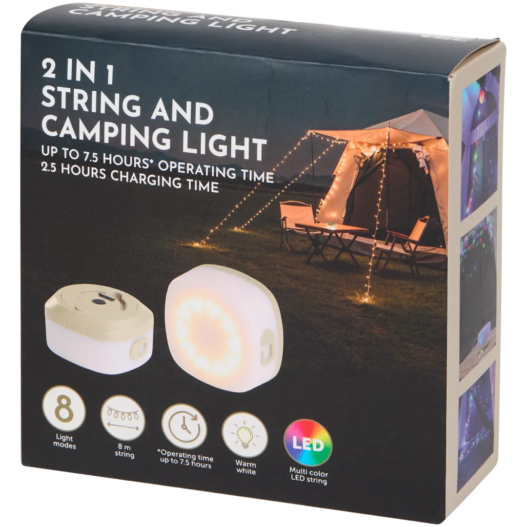 Froyak 2-in-1 Campingleuchte und Lichterkette