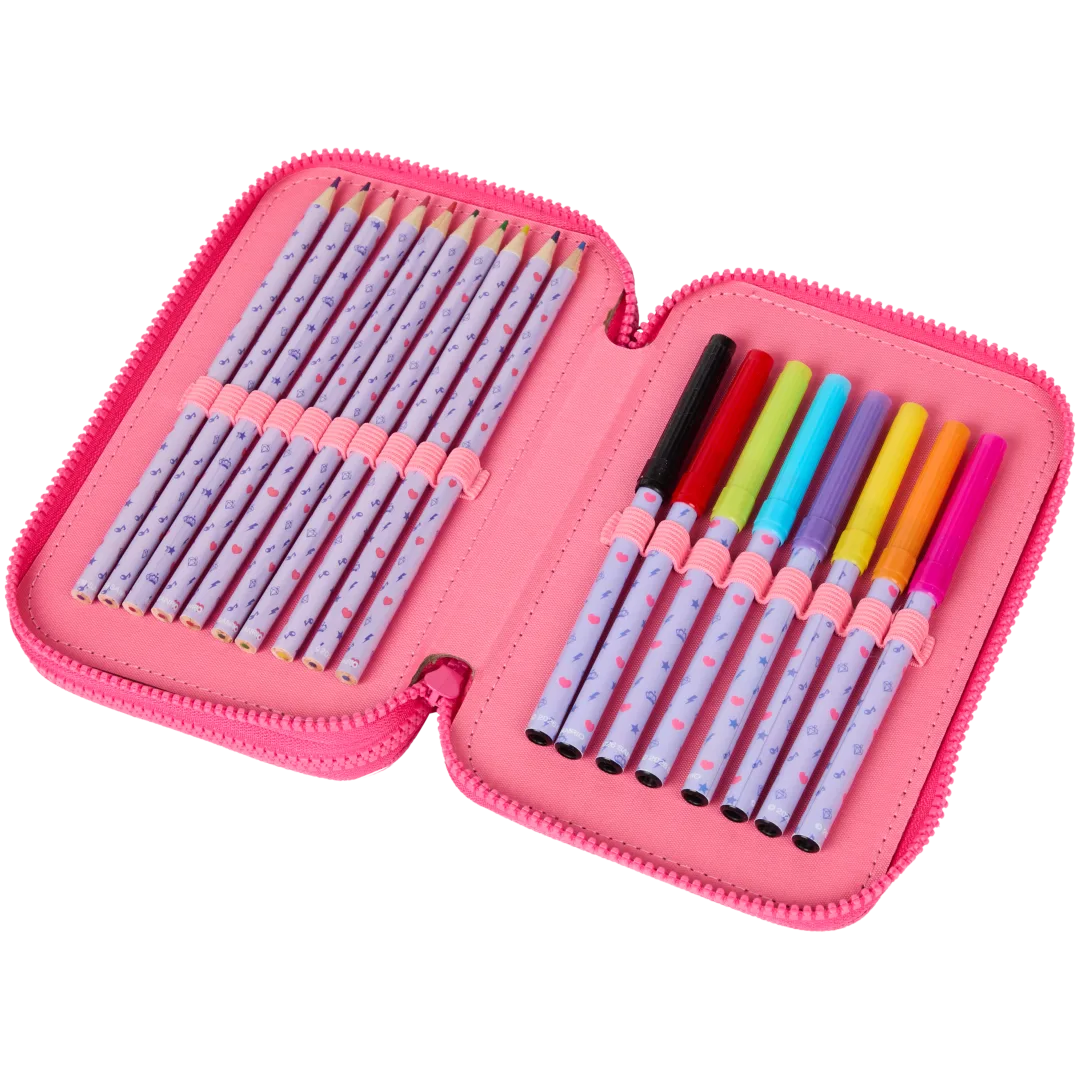 Trousse avec crayons et feutres