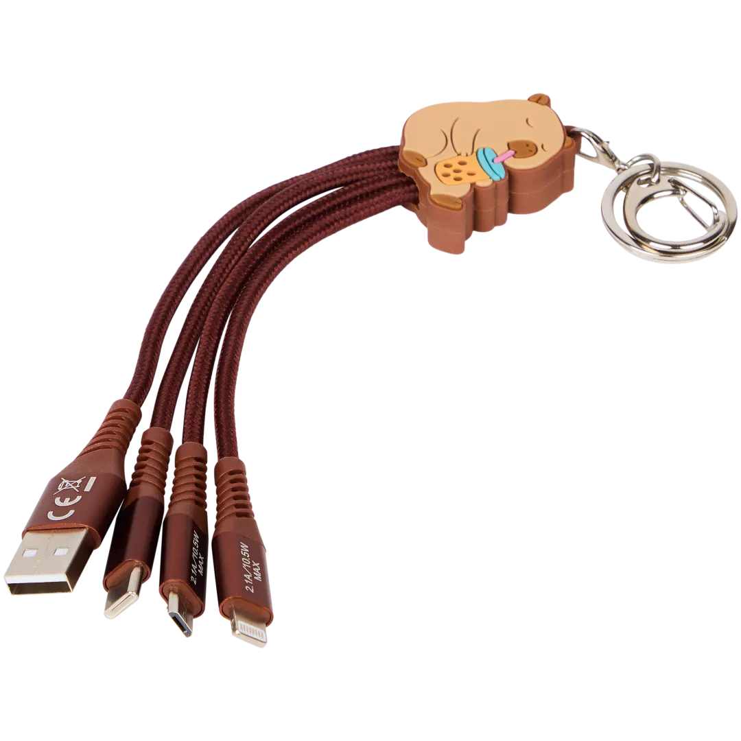 Porta-chaves com cabos de carregamento