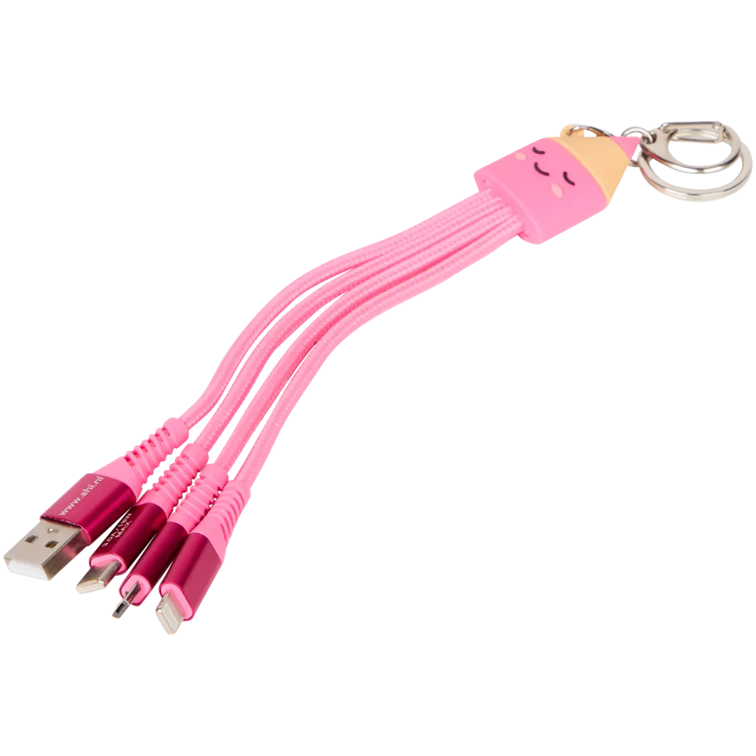 Porta-chaves com cabos de carregamento
