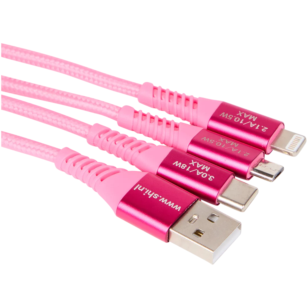 Porta-chaves com cabos de carregamento