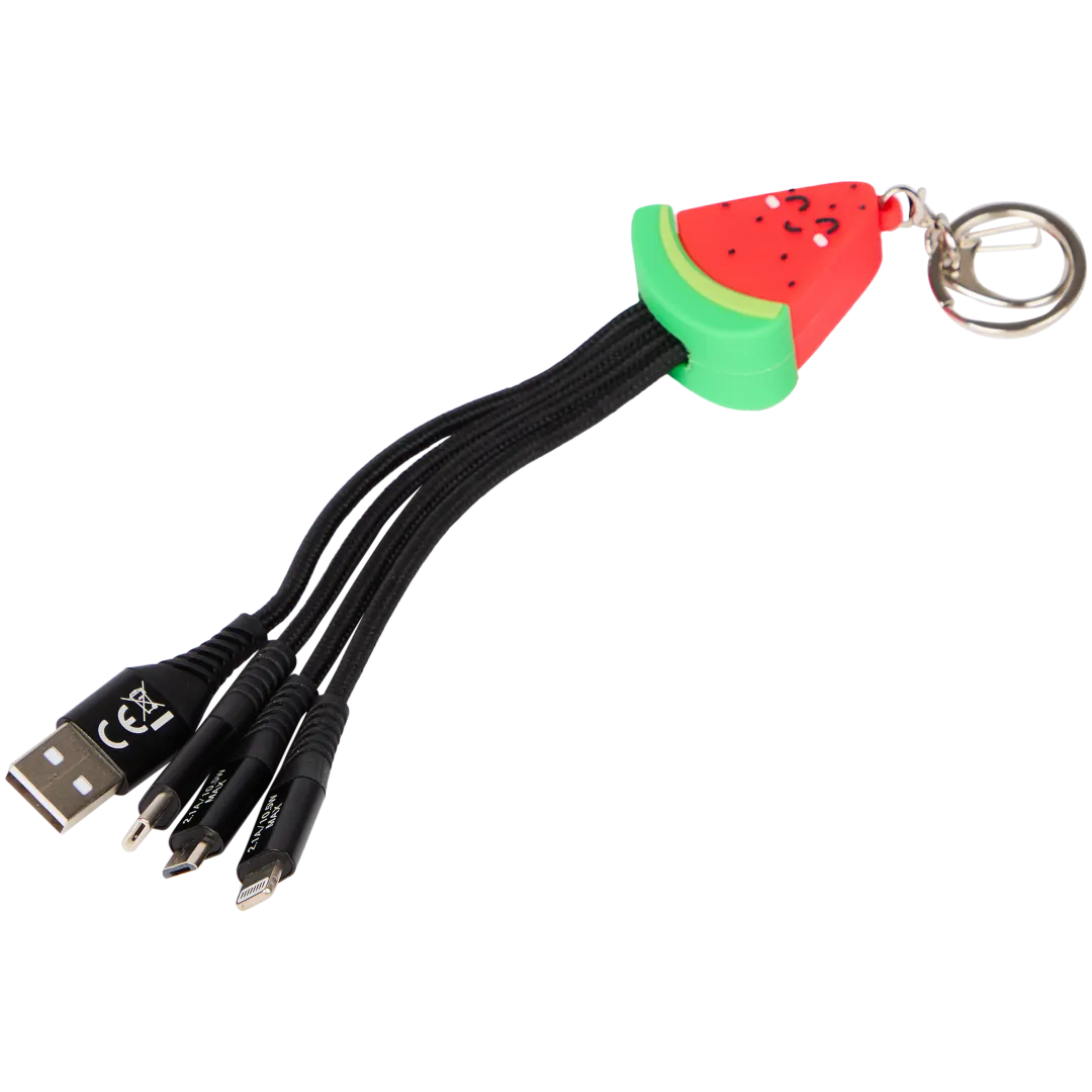 Porta-chaves com cabos de carregamento