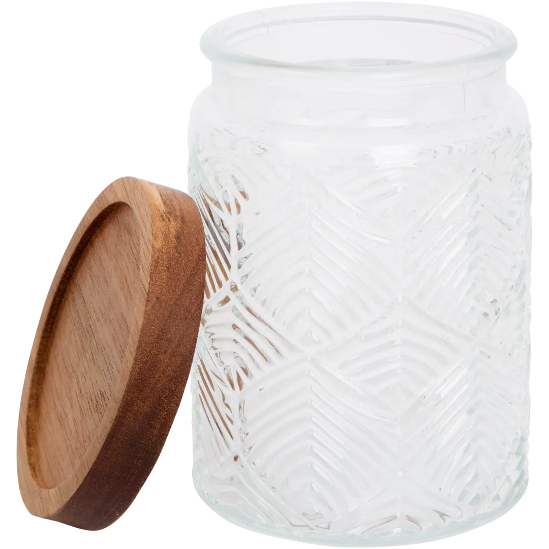Barattolo in vetro con coperchio in legno 2