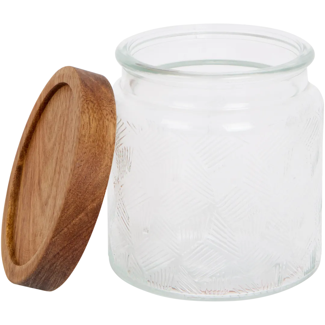 Barattolo in vetro con coperchio in legno 4