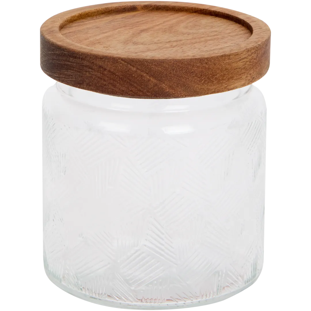 Barattolo in vetro con coperchio in legno 3