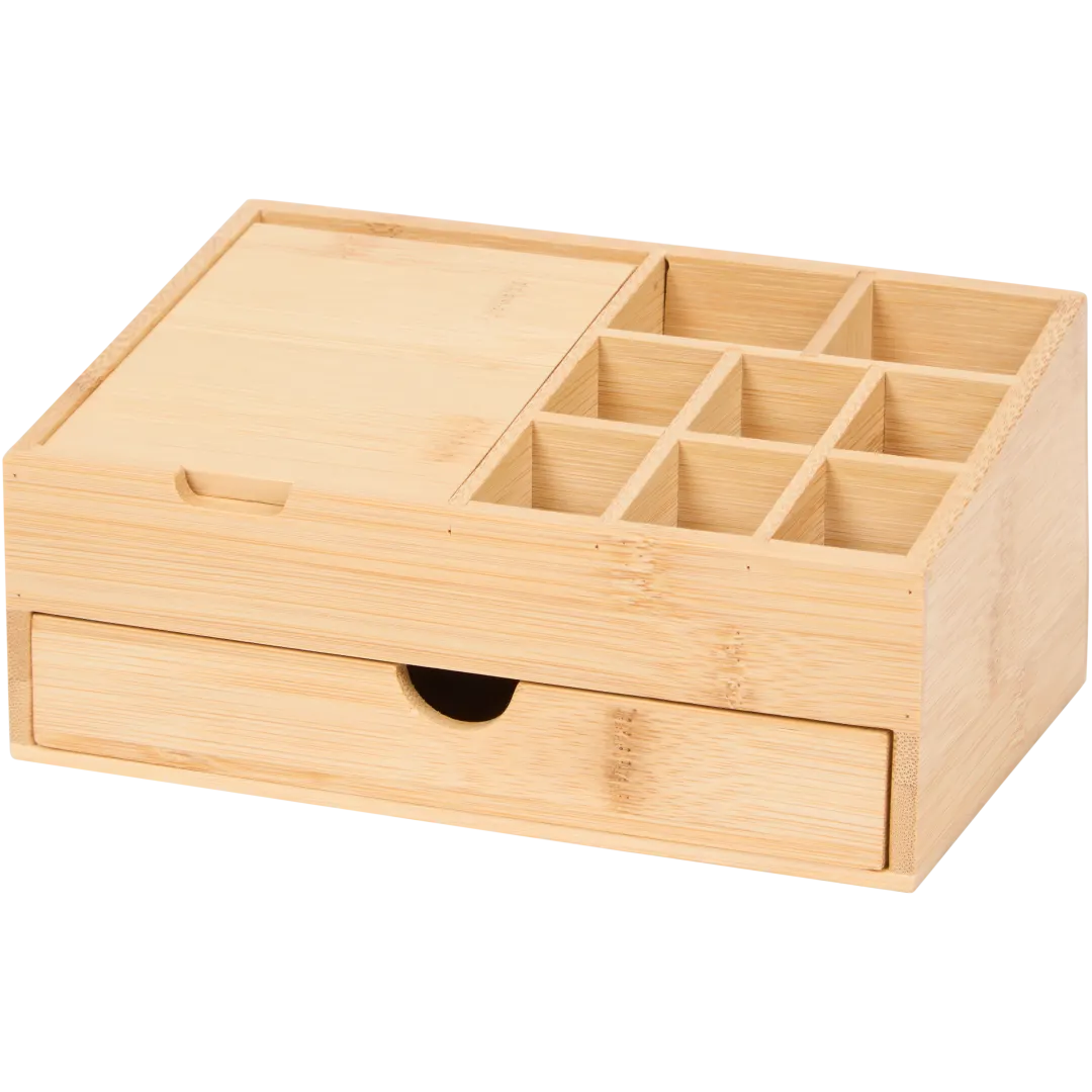 Organizer in bambù per make-up