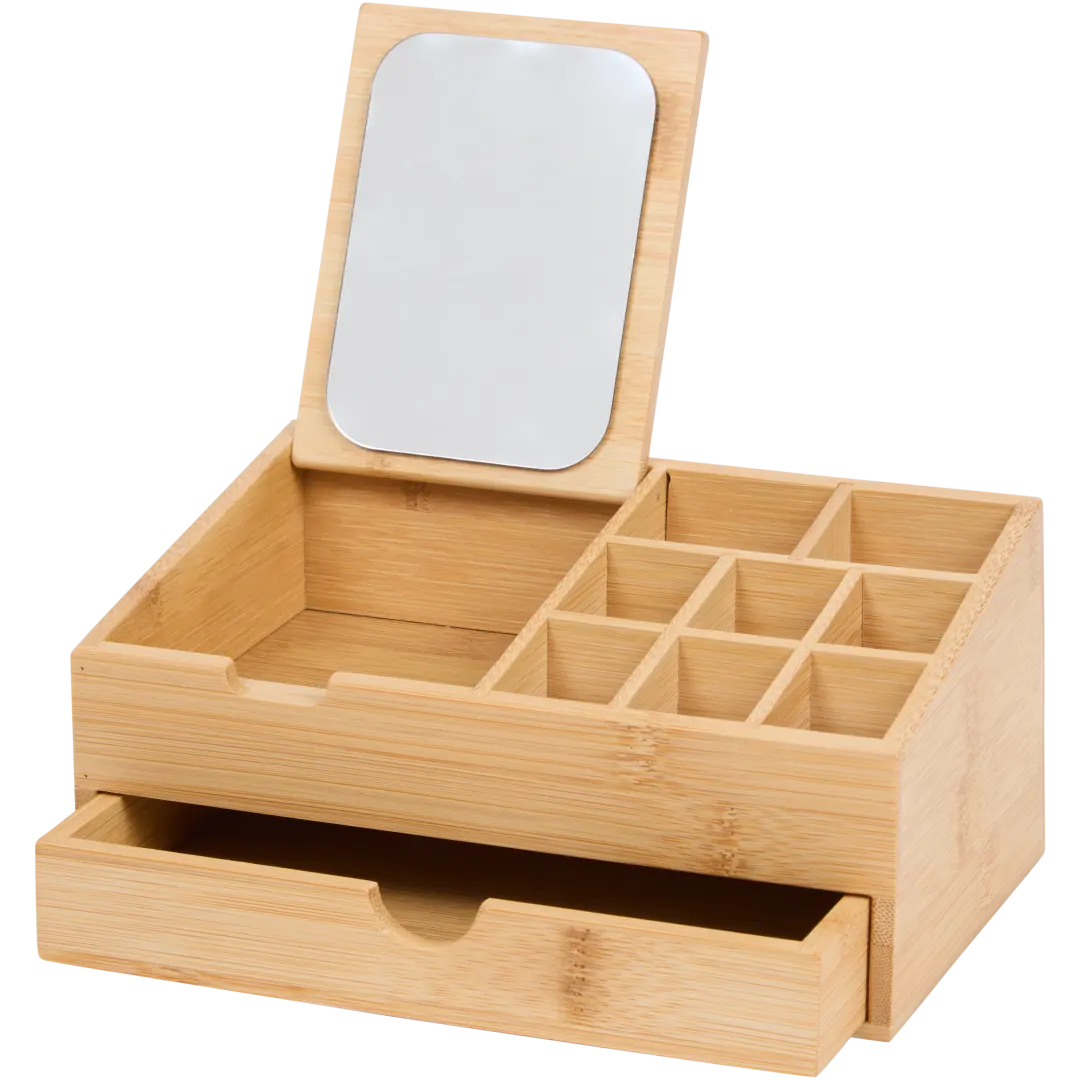 Organizer in bambù per make-up