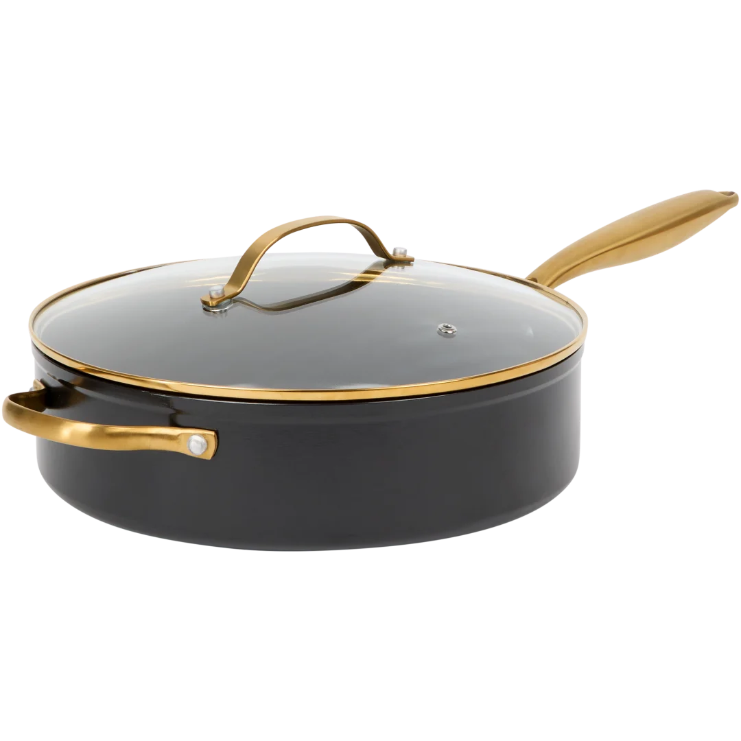 Hapjespan met glazen deksel