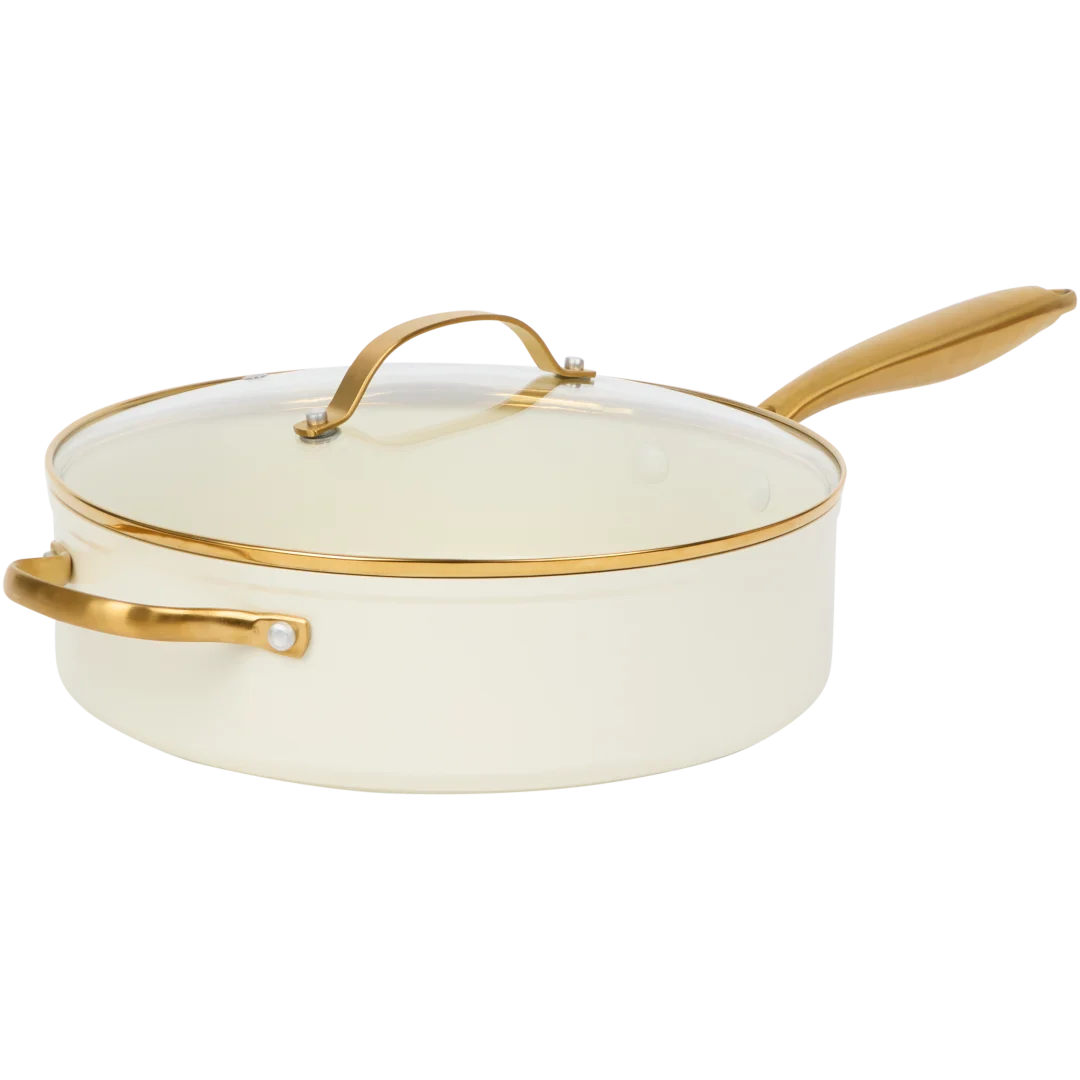 Hapjespan met glazen deksel