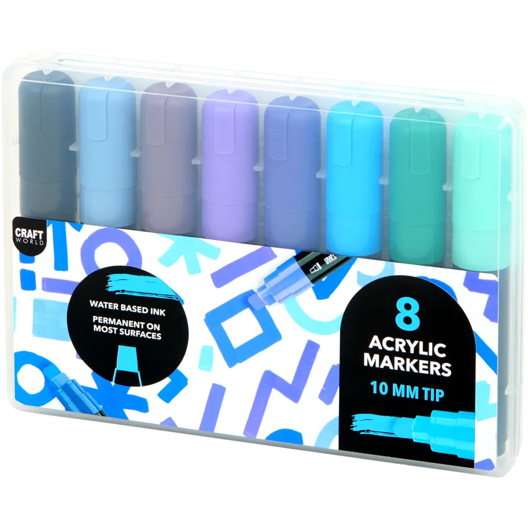 JusArt Pennarelli Acrilici A Inchiostro Gel - Set 36 Colori Vivaci, A Base D'acqua, Per Pittura Su Pietra, Tela, Legno, Ceramica