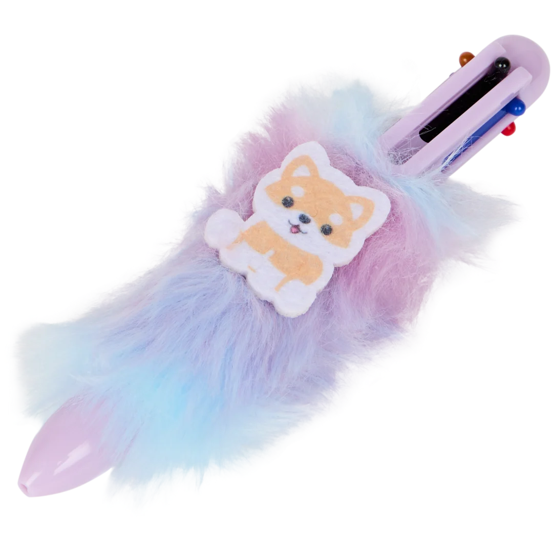 Puszysty kolorowy długopis