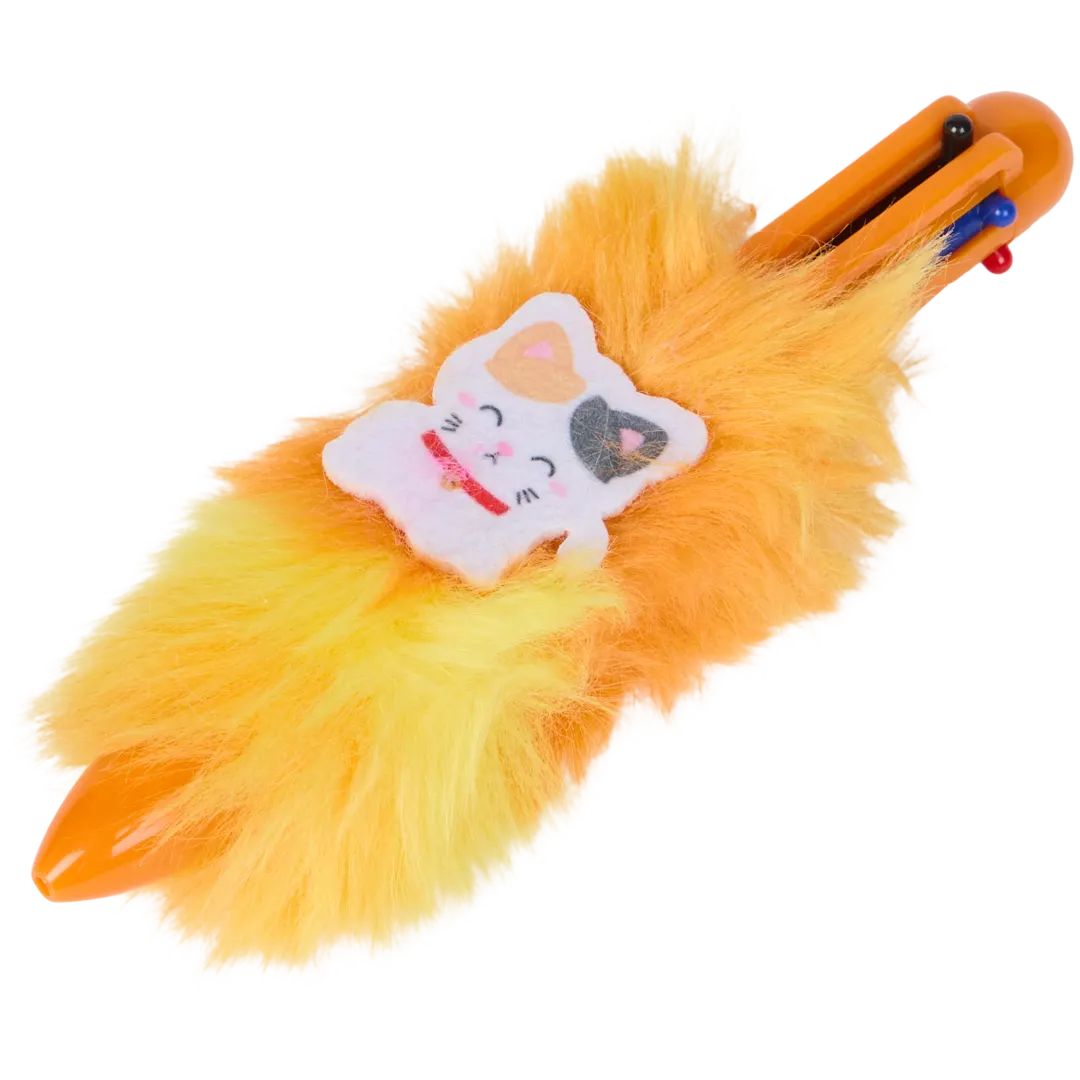 Puszysty kolorowy długopis