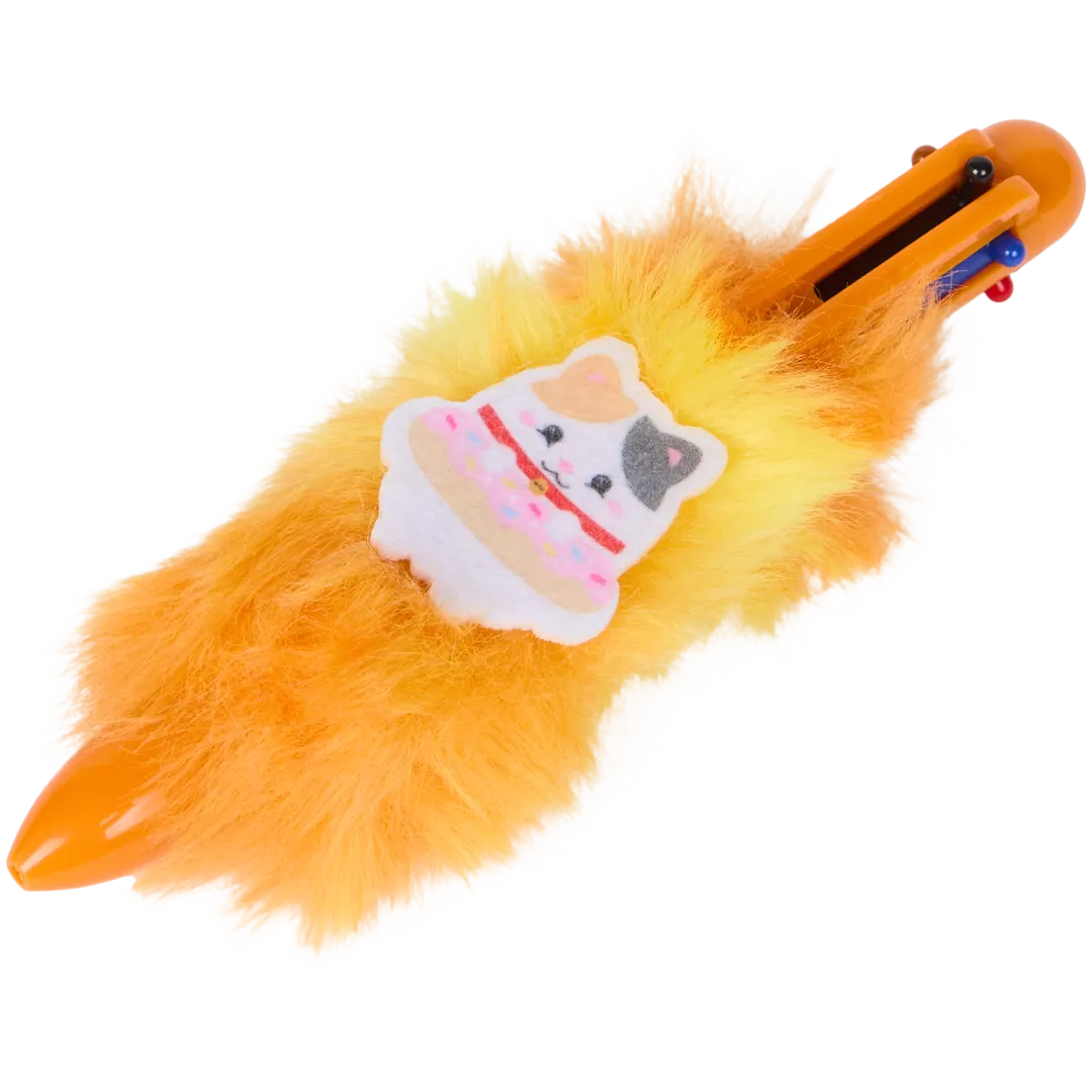 Puszysty kolorowy długopis