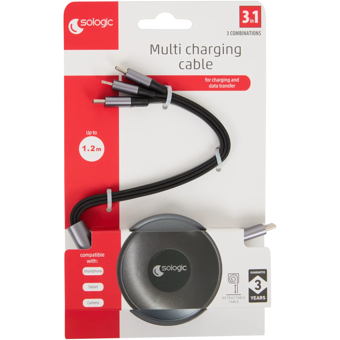 Câble de charge et de données 3-en-1 Sologic 3