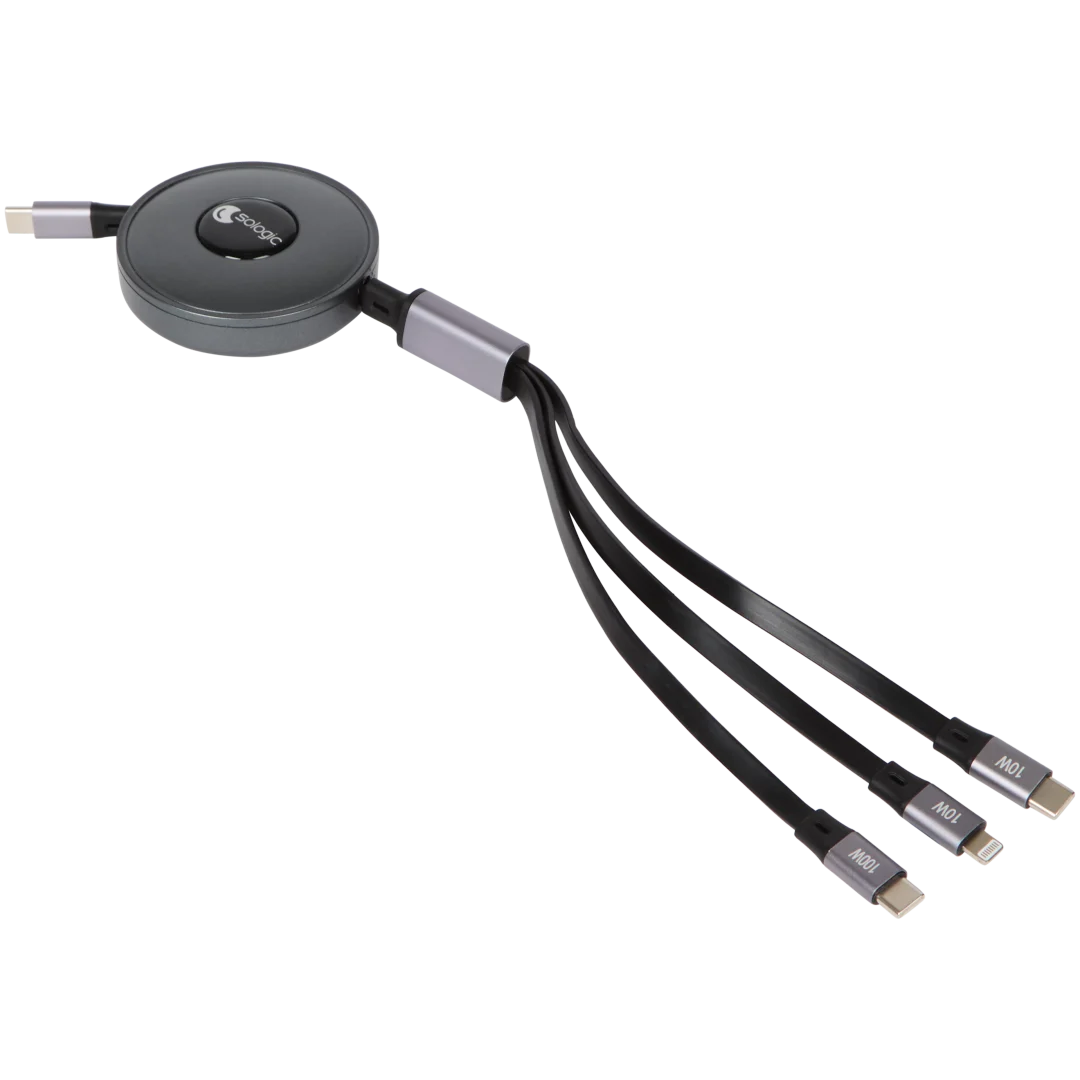 Kabel 3 w 1 do ładowania i przesyłania danych Sologic