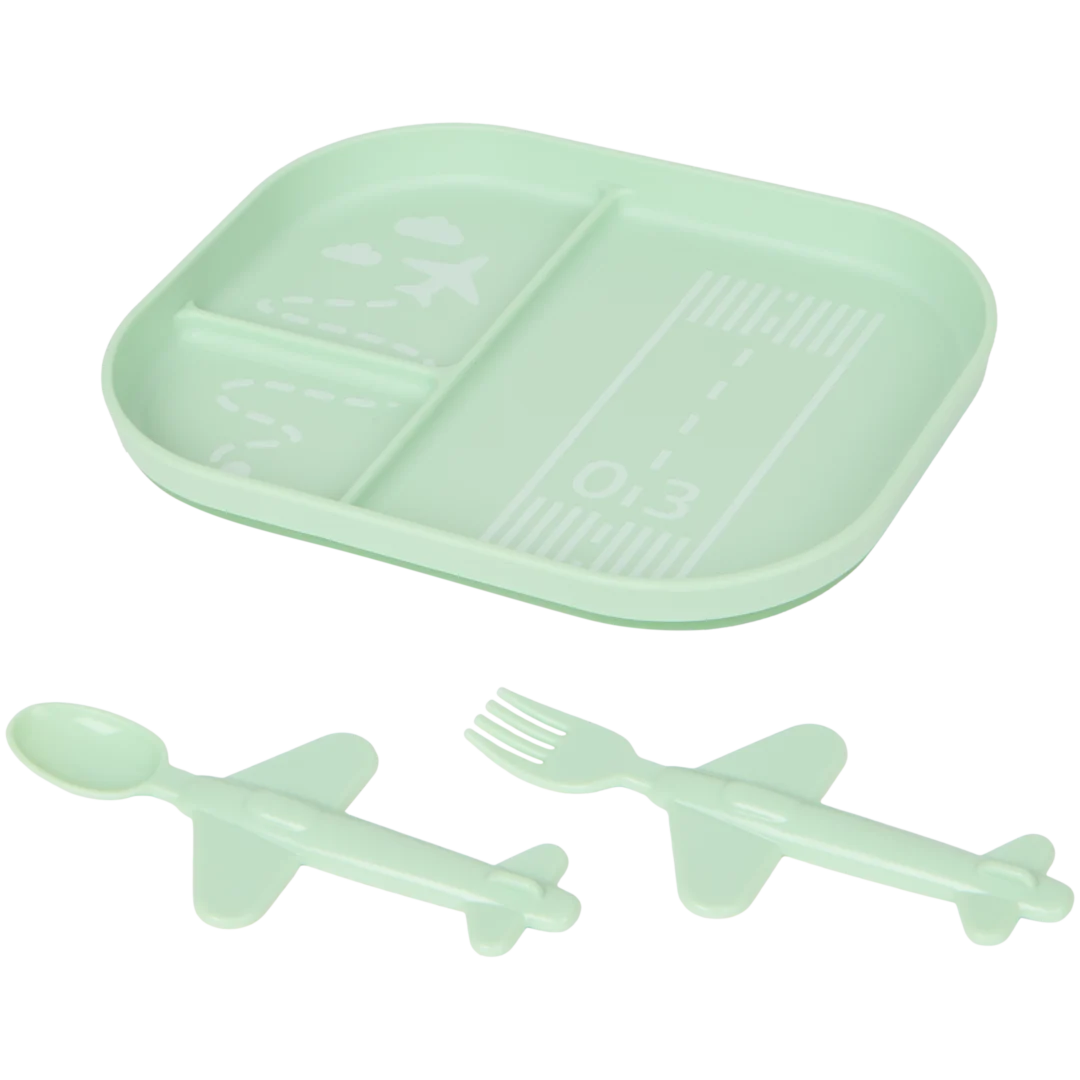Siliconen bord met bestek 1