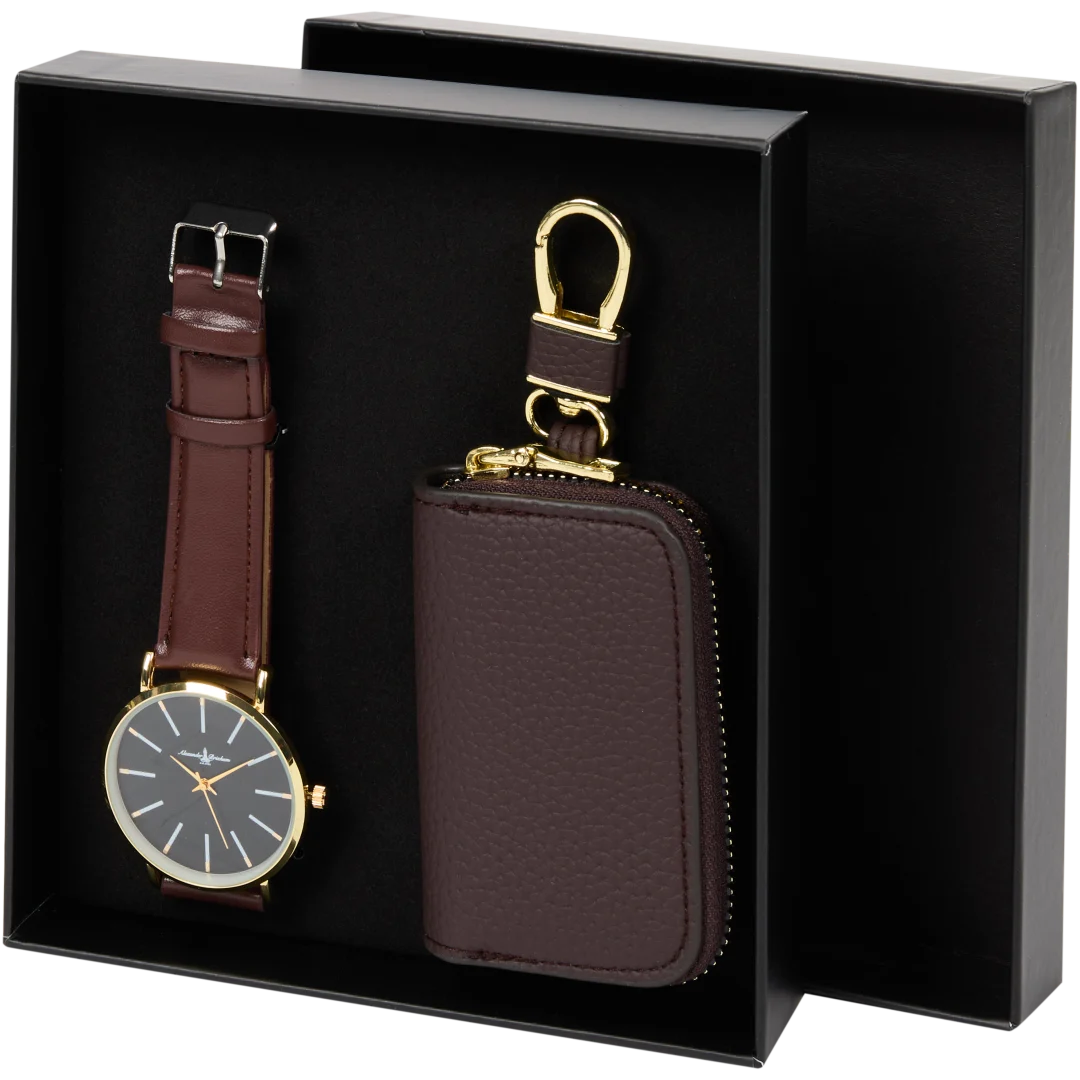 Set de regalo con reloj y llavero Alexander Brixham