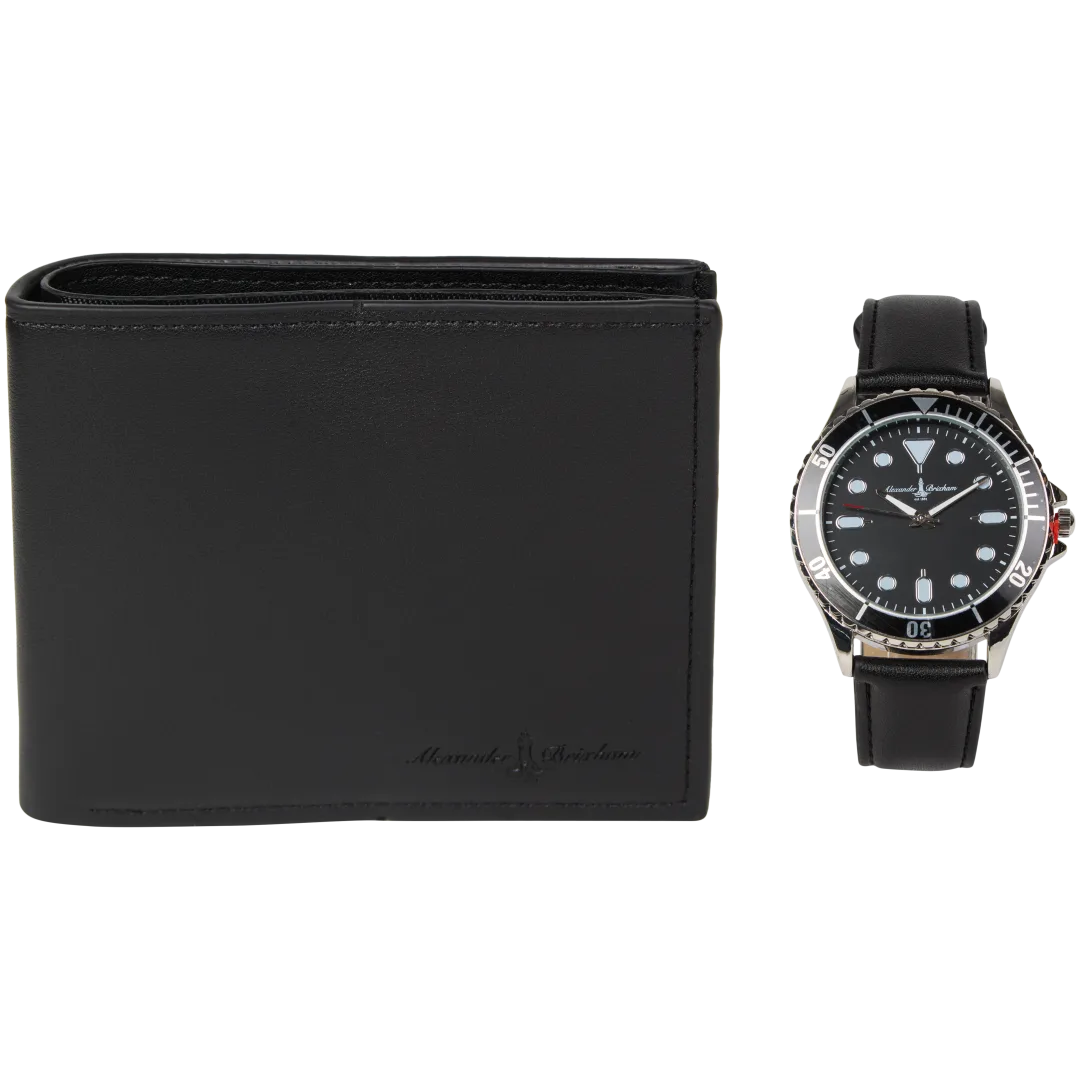 Zestaw upominkowy z zegarkiem i breloczkiem do kluczy Alexander Brixham