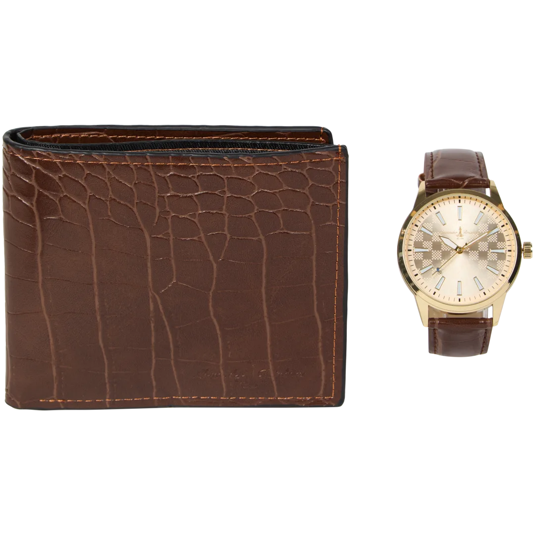 Zestaw upominkowy z zegarkiem i breloczkiem do kluczy Alexander Brixham